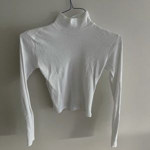 Women’s Brandy Melville white mock neck long sleeve shirt